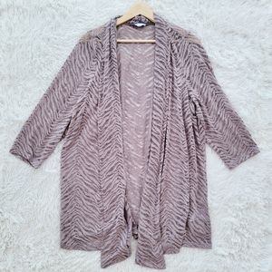 Susan Graver Lace Open Front Cardigan‎